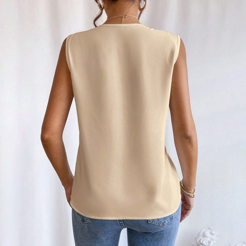 Women's Elegant V Neck Tank Tops Summer Casual Sleeveless Shirts - Image 10