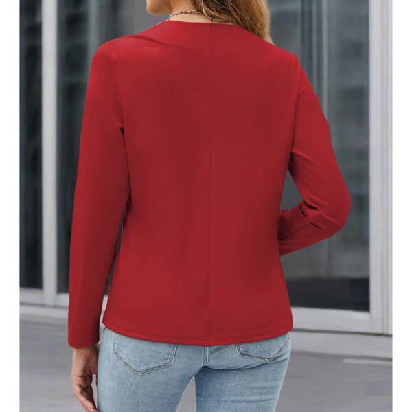 Women Plus Size Casual Blazer Open Front Long Sleeve Work Office Cardigan Jackets - Image 8