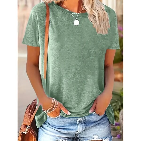 3 Pack Womens Tops Basic Summer Short Sleeve T Shirts Casual Loose Fit Tops 2025 Trendy Clothes - Image 3