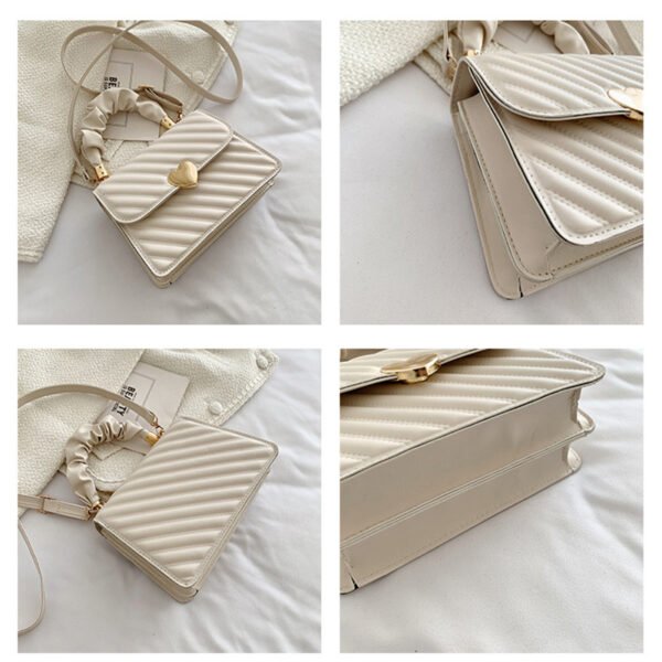 Women Handbags Fashion Chain Shoulder Bags With Love Metal Design - Image 7