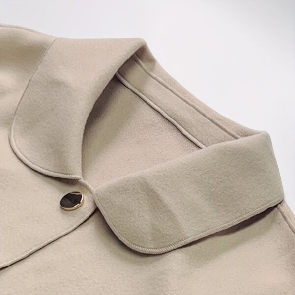Elegant Women's Single-Breasted Raglan Sleeve Coat With Button & Pocket Details - Retro Style Casual Jacket - Image 3