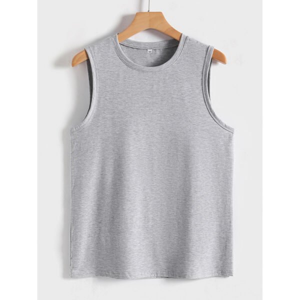 Womens Tank Tops Crew Neck Sleeveless Tshirts Solid Color Casual Loose Fit Tee Shirts - Image 4
