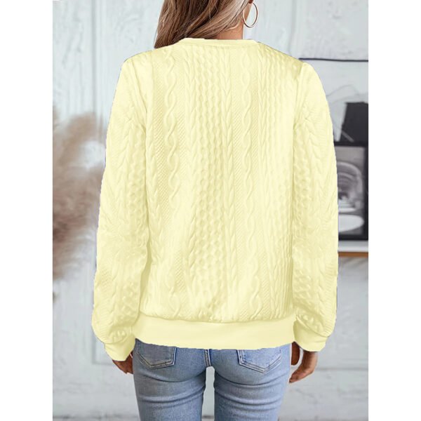 Women's Textured Half Zip Pullover Tops Casual Long Sleeve Crewneck Sweatshirts - Image 9