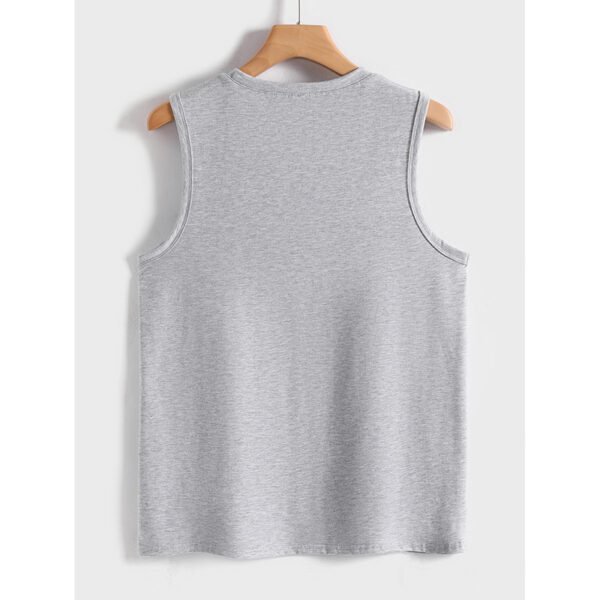 Womens Tank Tops Crew Neck Sleeveless Tshirts Solid Color Casual Loose Fit Tee Shirts - Image 2