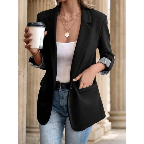 Women's Casual Blazers Open Front Long Sleeve Work Office Suit Jackets Blazer Business Casual Outfits - Image 5