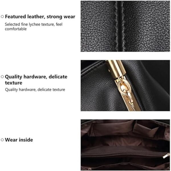 Women's Tote Bag Bags, Large Leather Shoulder Bag Purse Top Handle Hobo Handbag - Image 10
