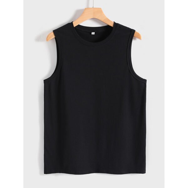 Womens Tank Tops Crew Neck Sleeveless Tshirts Solid Color Casual Loose Fit Tee Shirts - Image 7
