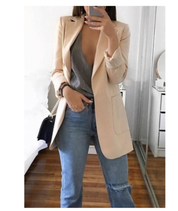 Lapel Slim Cardigan Temperament Blazer - Image 4